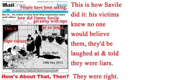 Rape Culture, or how Jimmy Savile got away with it.