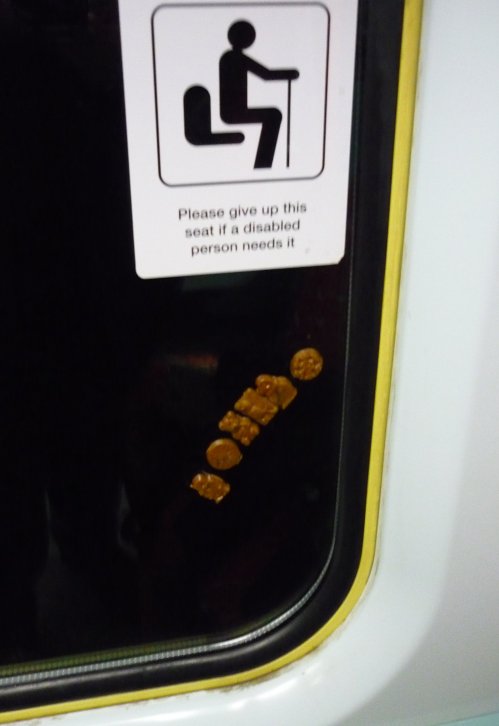 Chocolates window on train
