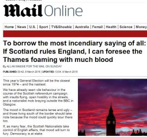 Allan Massie, Mail on Sunday, Rivers of Blood